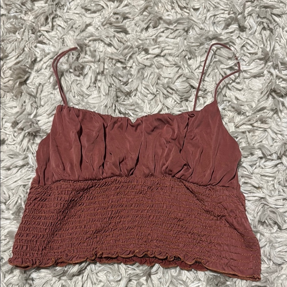 Urban Outfitters Terracotta Smocked Camisole